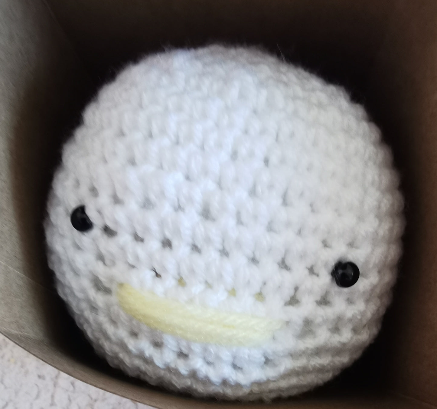 Cute crochet white duck