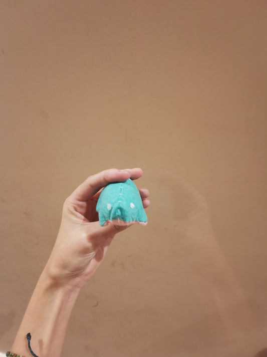 Cute blue and pink frog