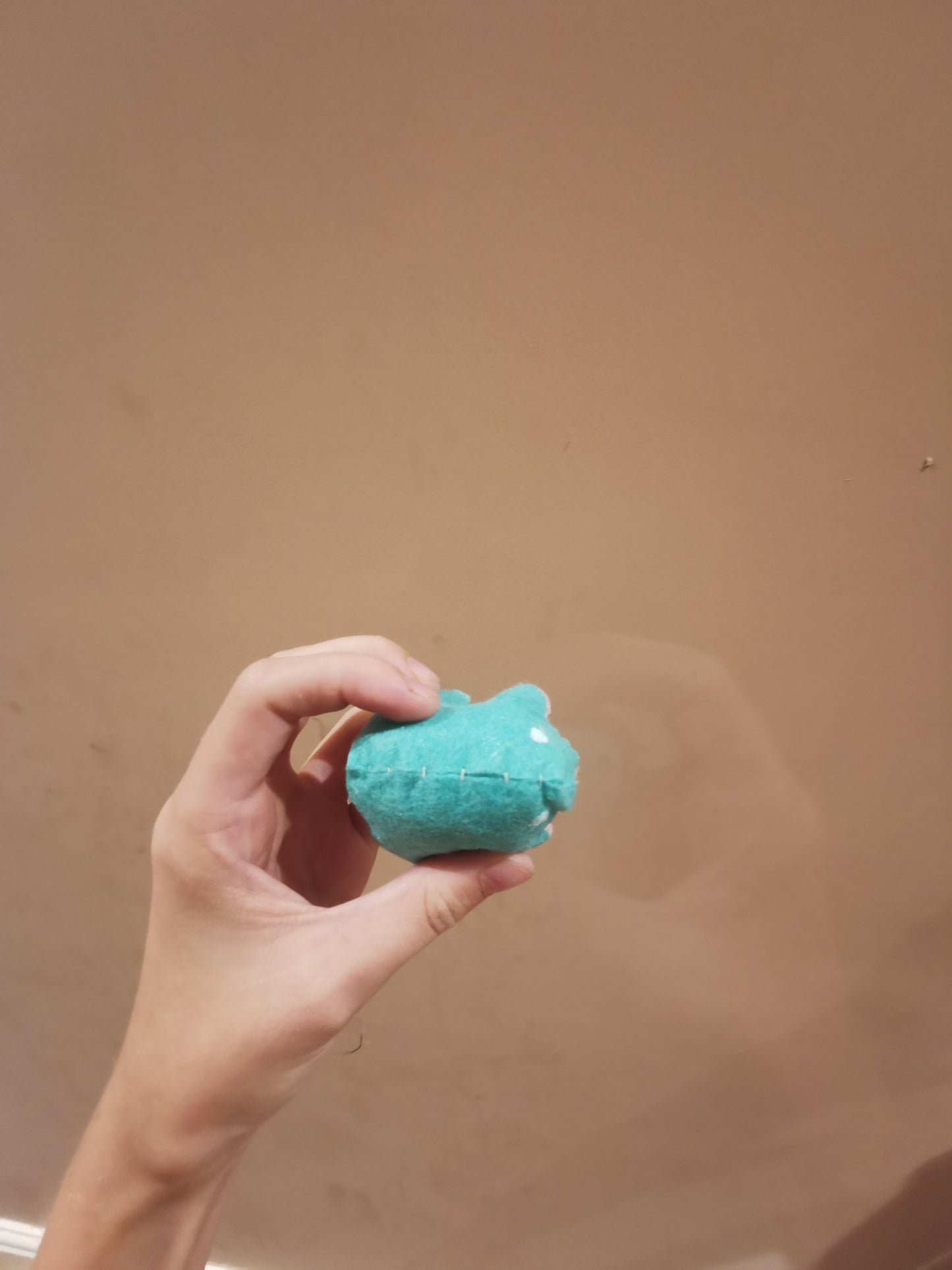 Cute blue and pink frog